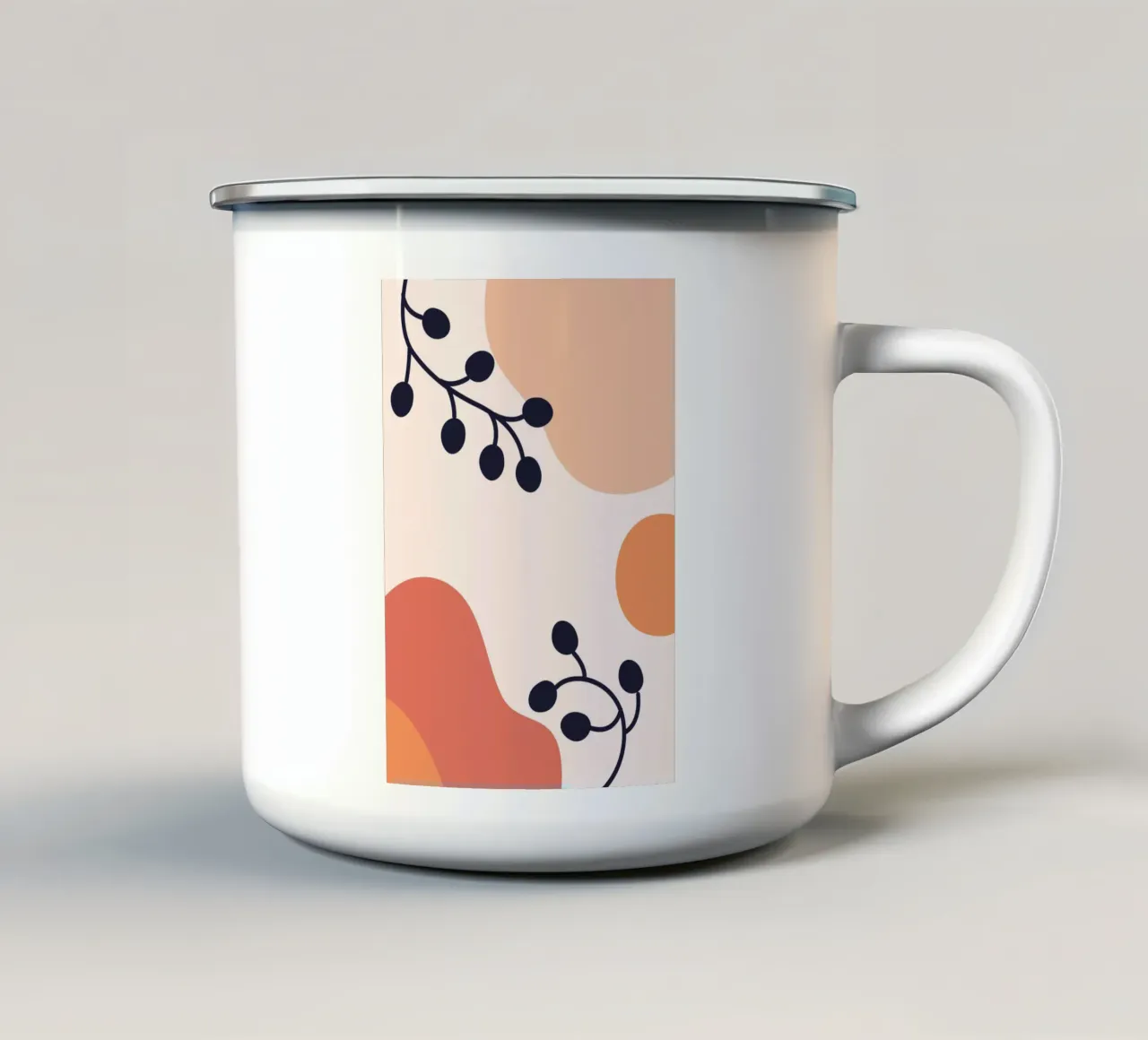 Organic shapes lines circular tazza in smalto da LisaArtes