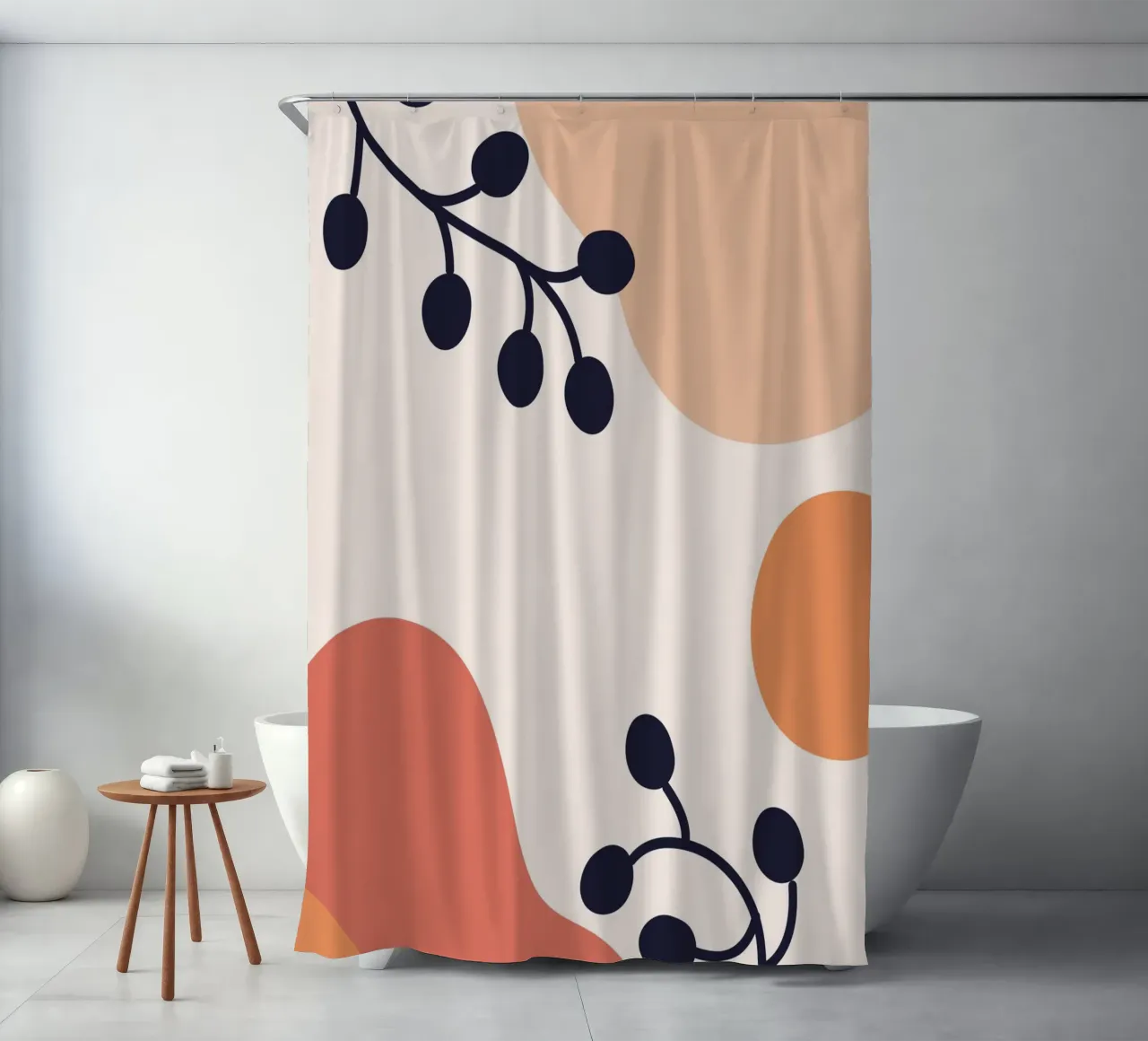 Organic shapes lines circular tenda da doccia da LisaArtes