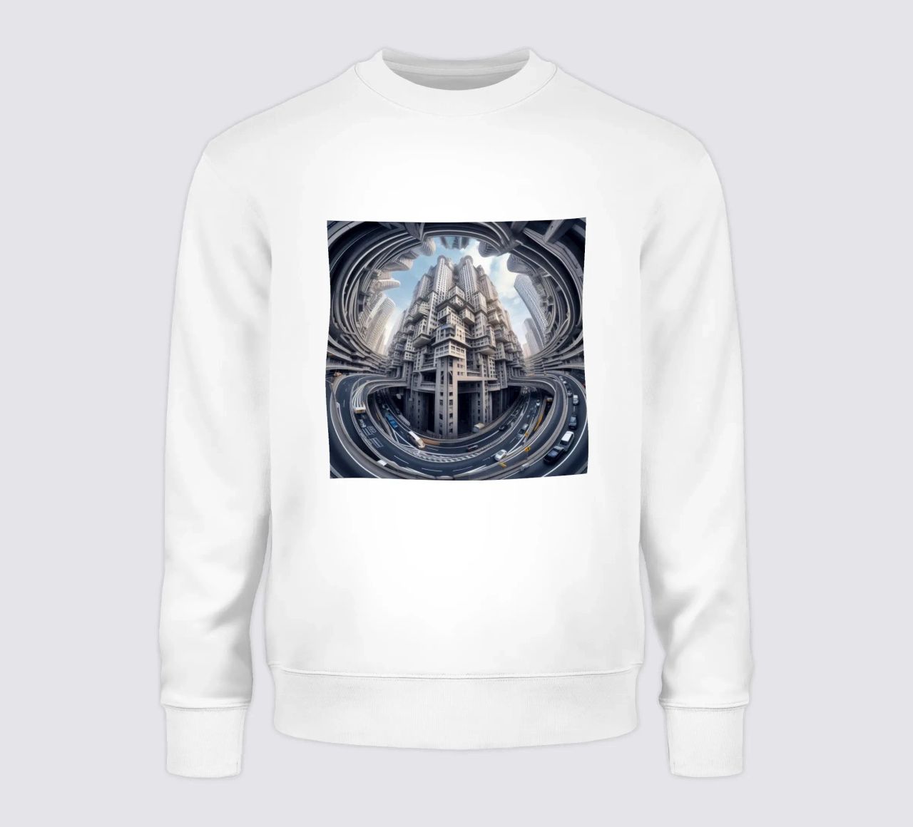 Sphere 016 - Futuristic Metropolis With Highway felpa da Spheres
