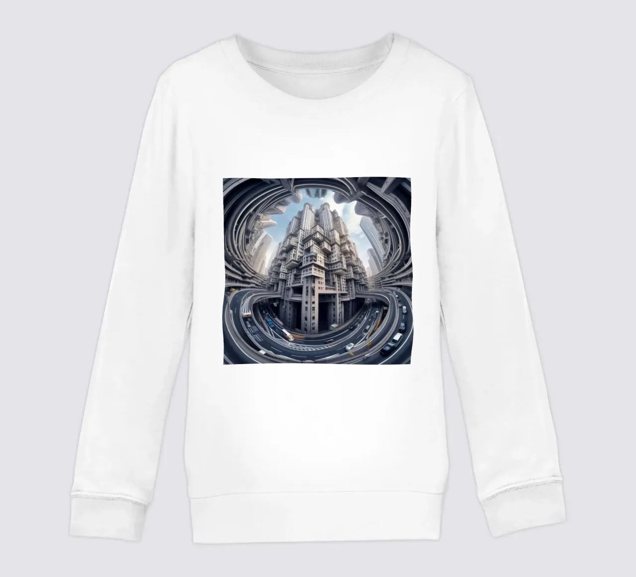 Sphere 016 - Futuristic Metropolis With Highway sudadera para niño de Spheres