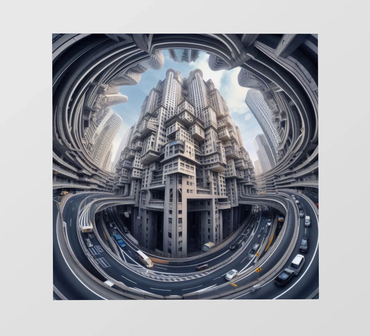 Sphere 016 - Futuristic Metropolis With Highway pellicola backlit da Spheres