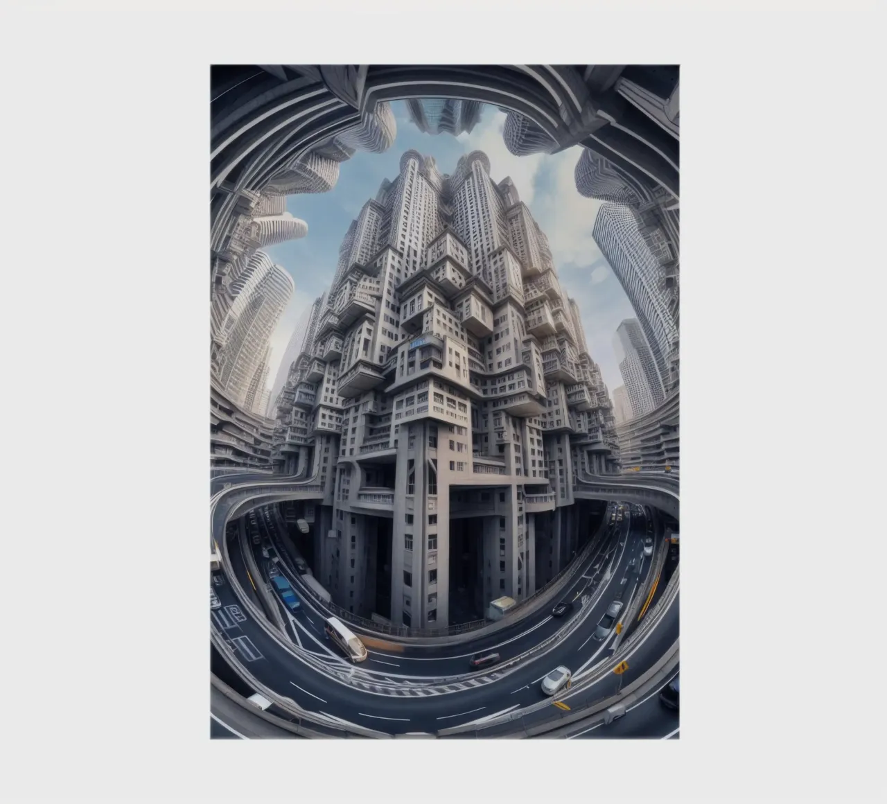 Sphere 016 - Futuristic Metropolis With Highway notebook by Spheres