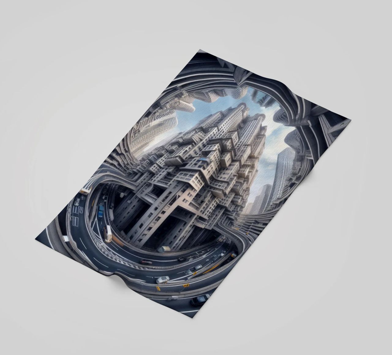 Sphere 016 - Futuristic Metropolis With Highway telo mare da Spheres