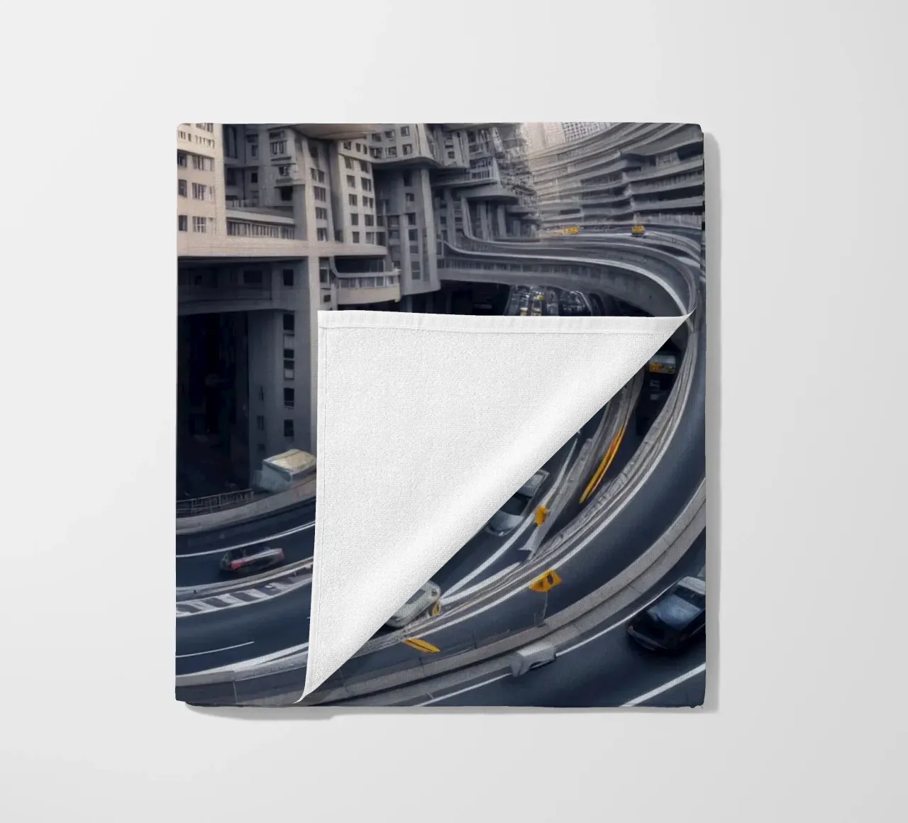 Sphere 016 - Futuristic Metropolis With Highway toalla de playa de Spheres