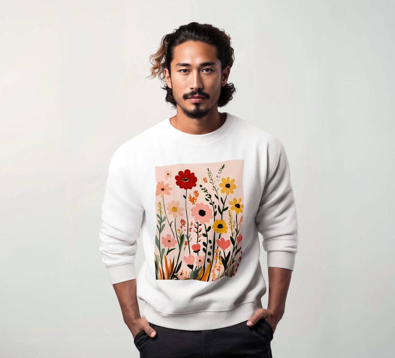 Wildblumen Sweatshirt von Olga Wildrose
