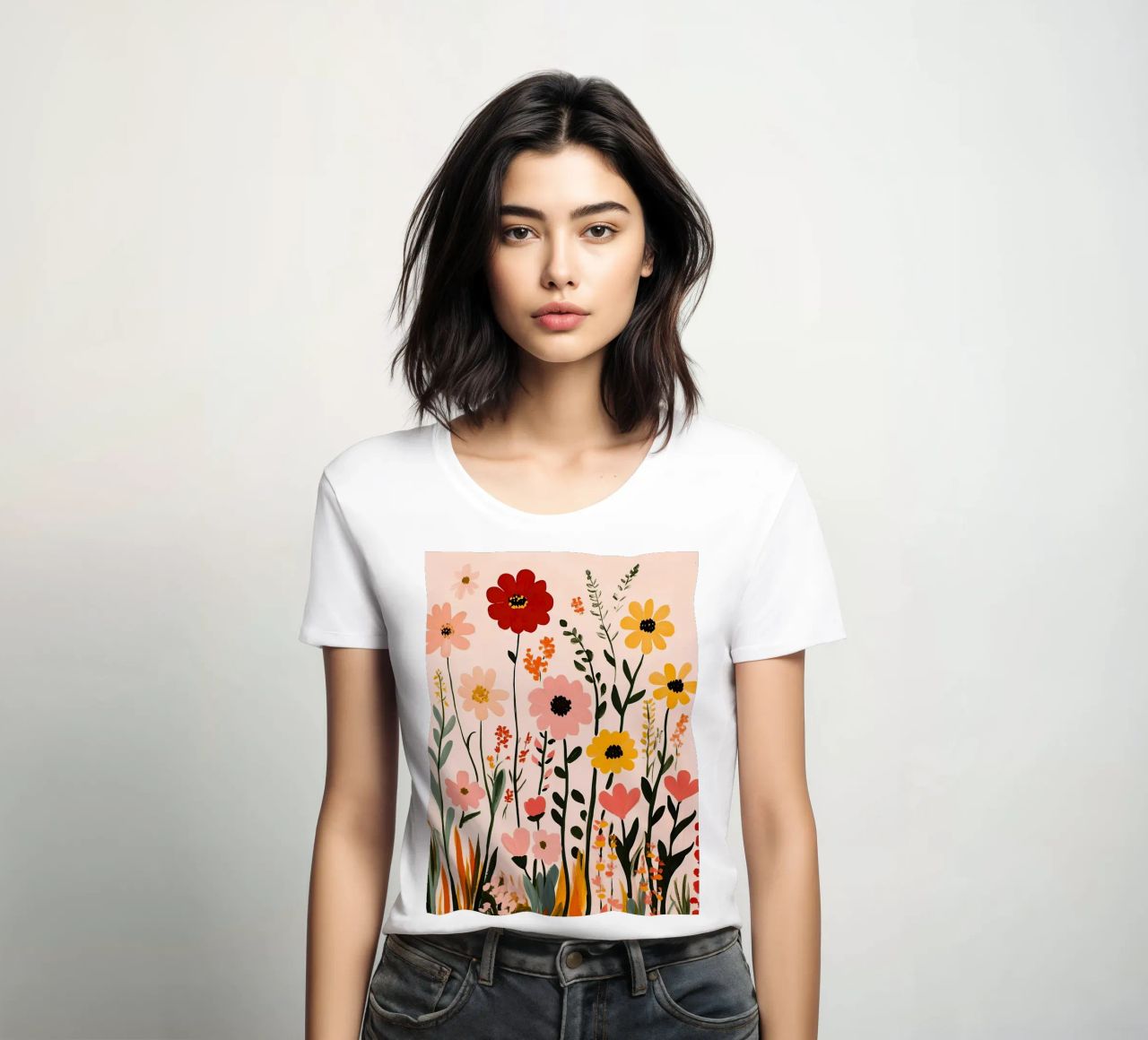 Wildblumen Frauen T-Shirt von Olga Wildrose