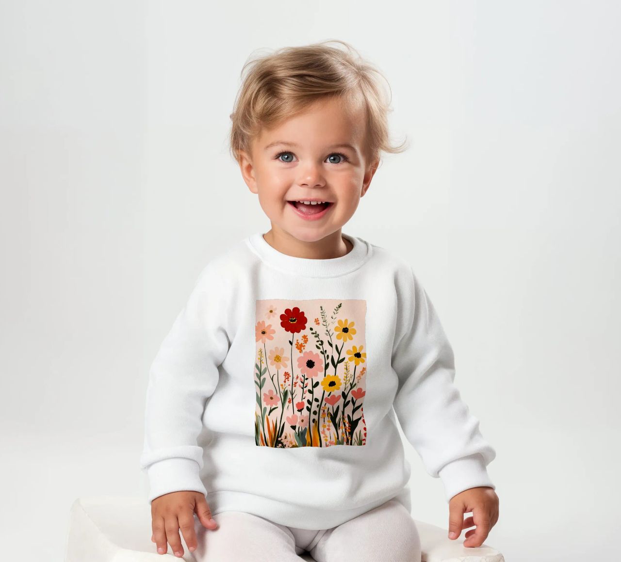 Wildblumen Baby Sweatshirt von Olga Wildrose
