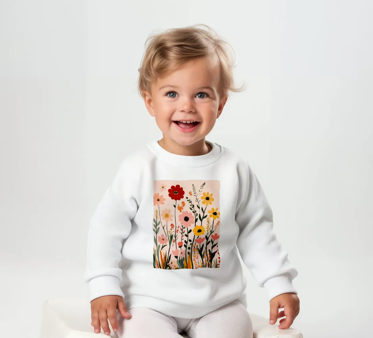 Wildflowers baby sweatshirt by IamHomeStudio