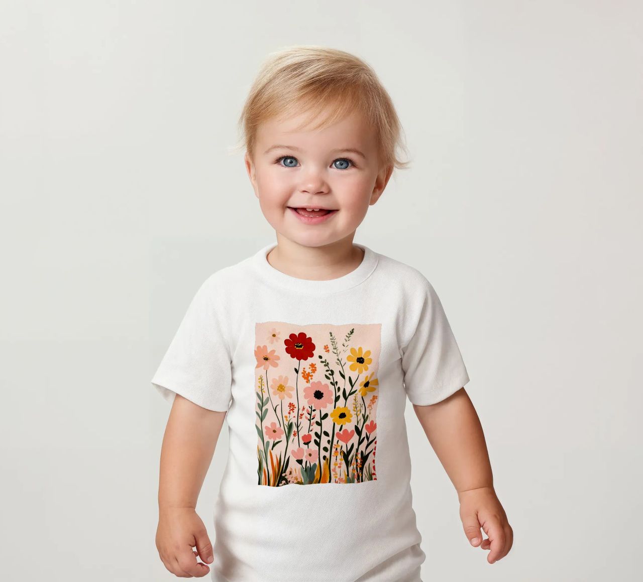 Wildblumen Baby T-Shirt von Olga Wildrose