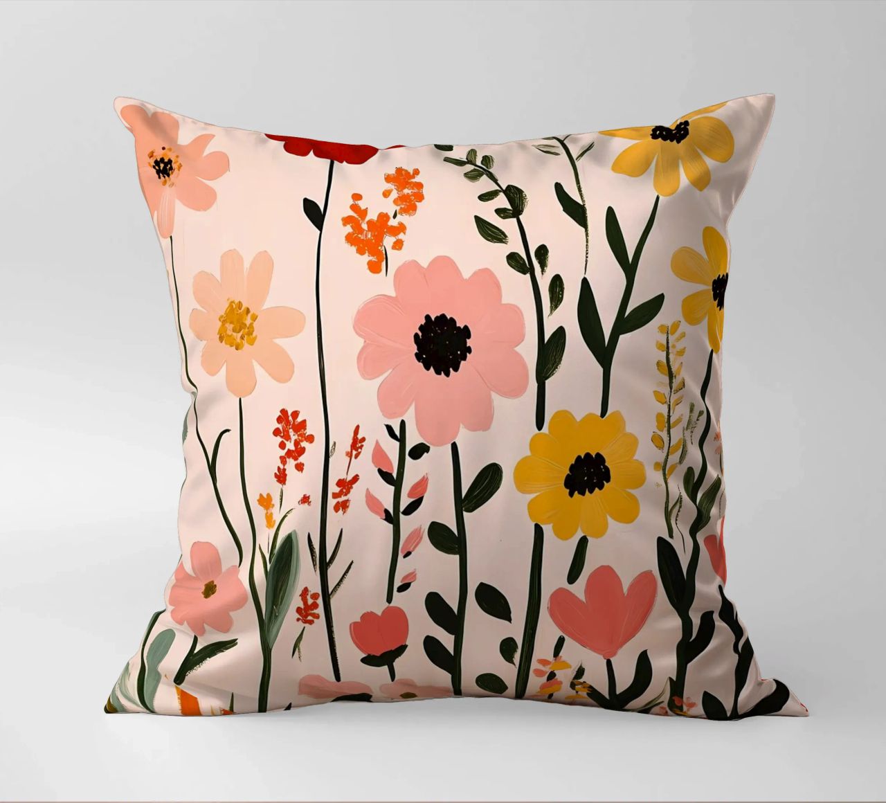 Wildblumen Kissen von Olga Wildrose