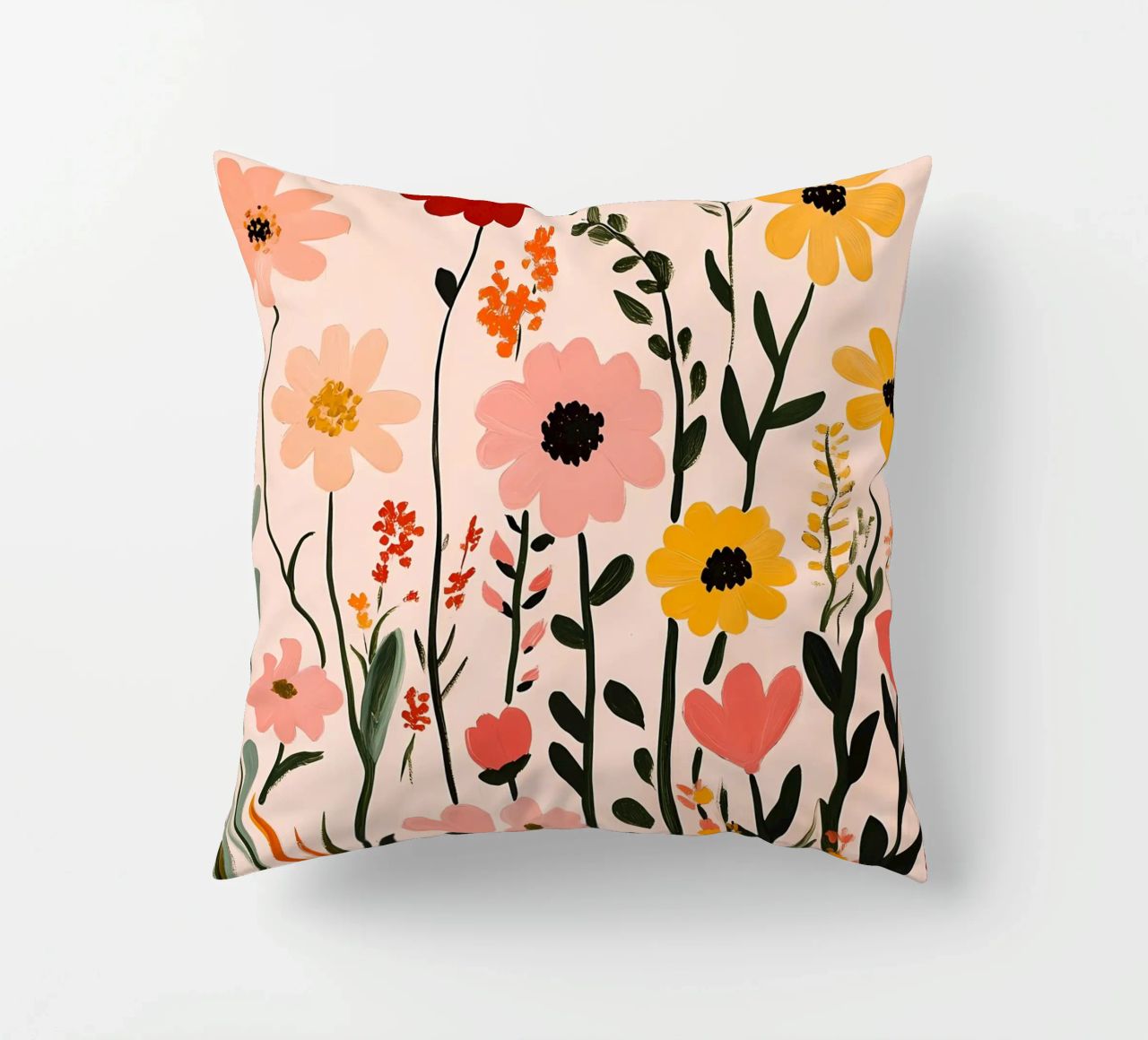Wildblumen Kissen von Olga Wildrose