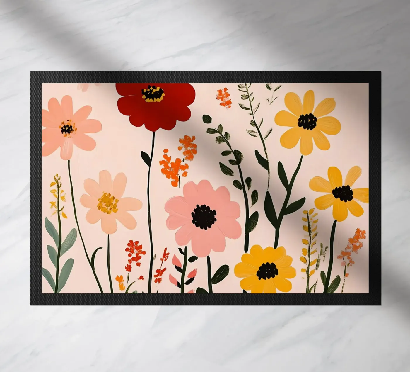 Wildblumen Fußmatte von IamHomeStudio