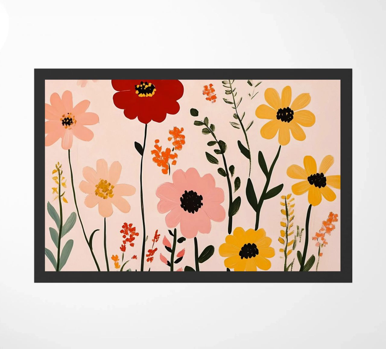 Wildblumen Fußmatte von Olga Wildrose