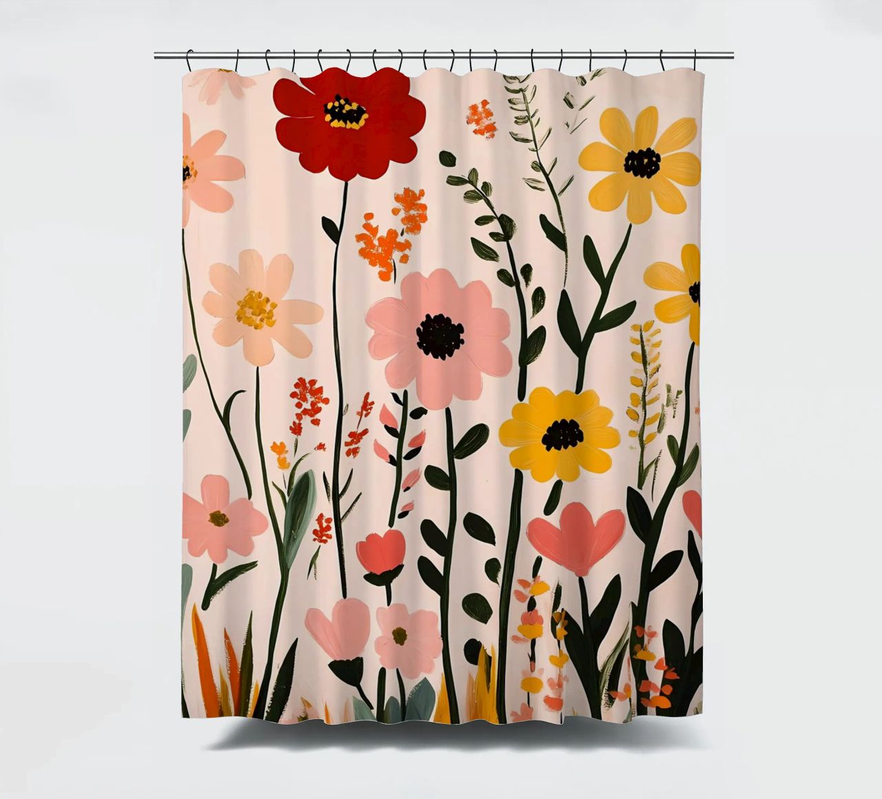Wildblumen Duschvorhang von Olga Wildrose