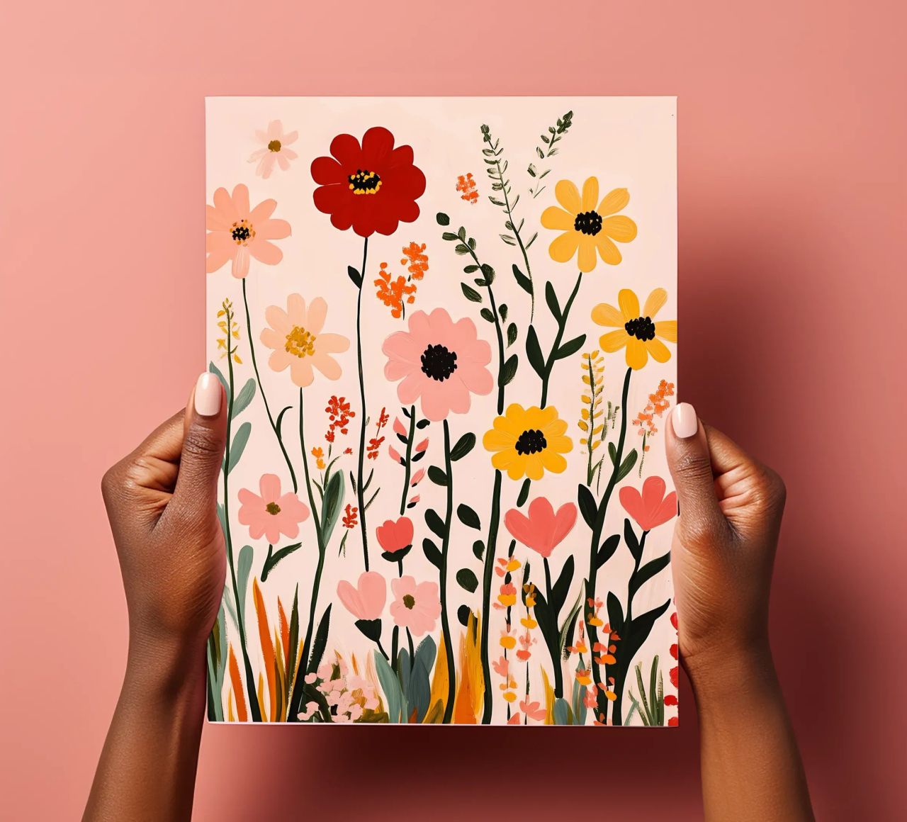 Wildblumen Stickerbogen von Olga Wildrose