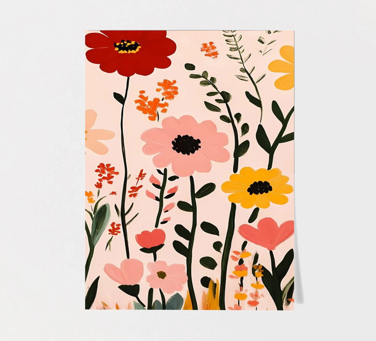 Wildblumen Stickerbogen von Olga Wildrose