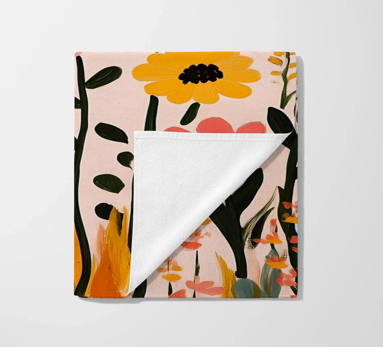 Wildblumen Strandtuch von Olga Wildrose