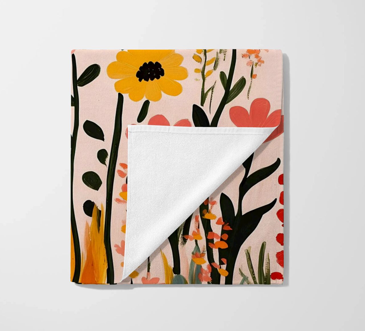 Wildblumen Strandtuch von Olga Wildrose
