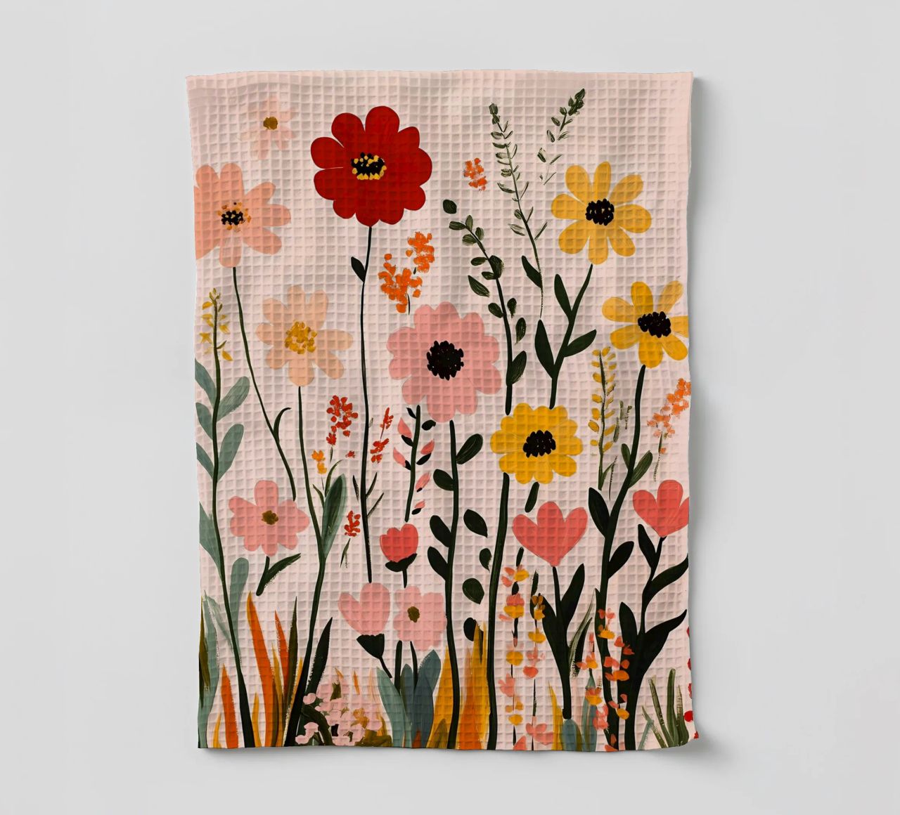 Wildblumen Geschirrtuch von Olga Wildrose