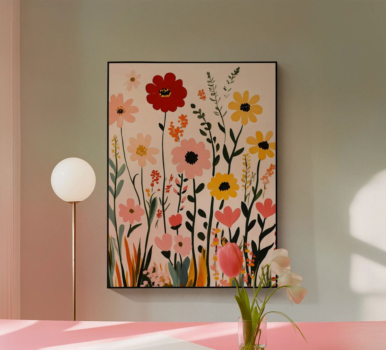 Wildblumen Acryl-Glas von Olga Wildrose