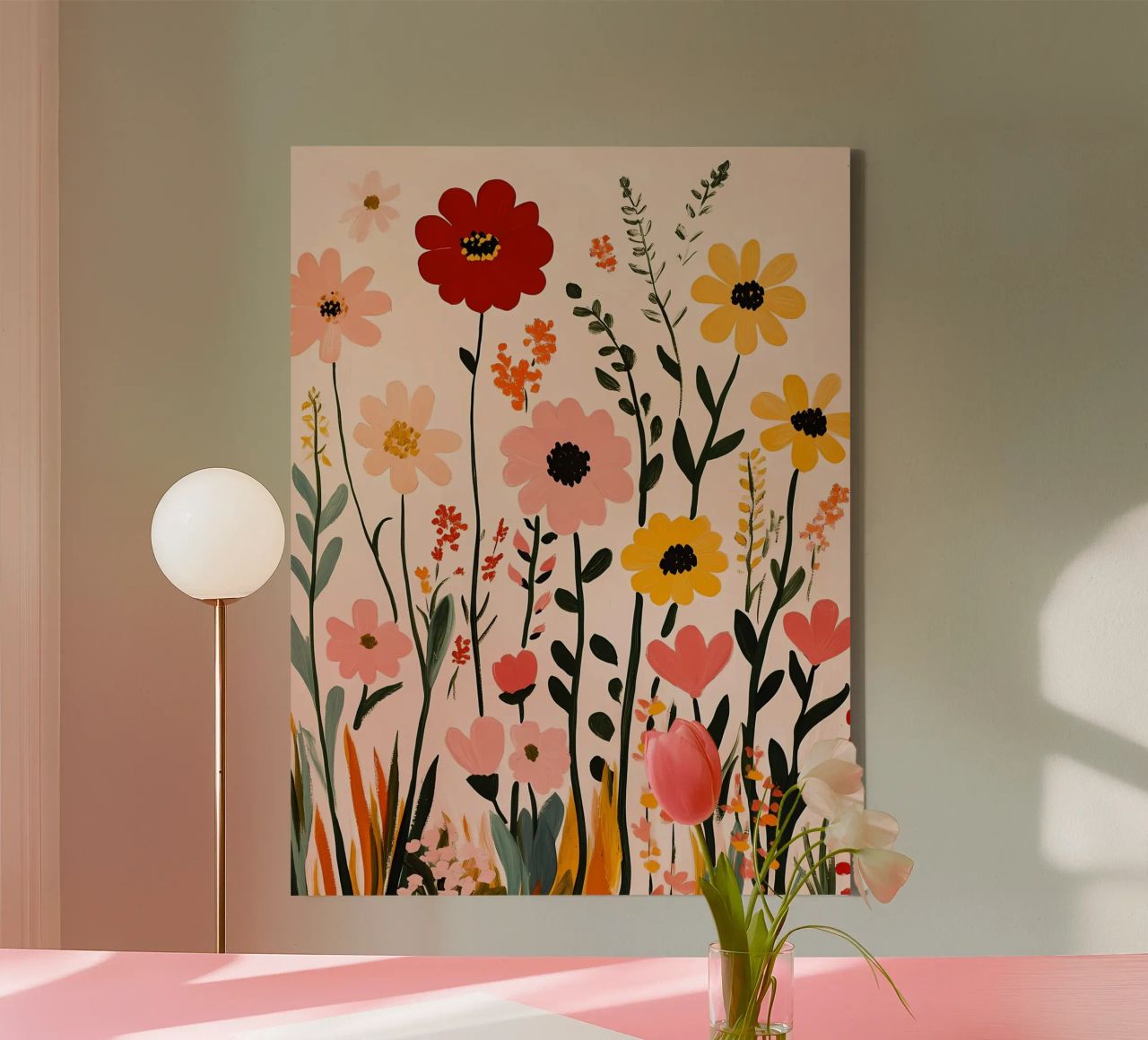 Wildblumen Leinwand von Olga Wildrose