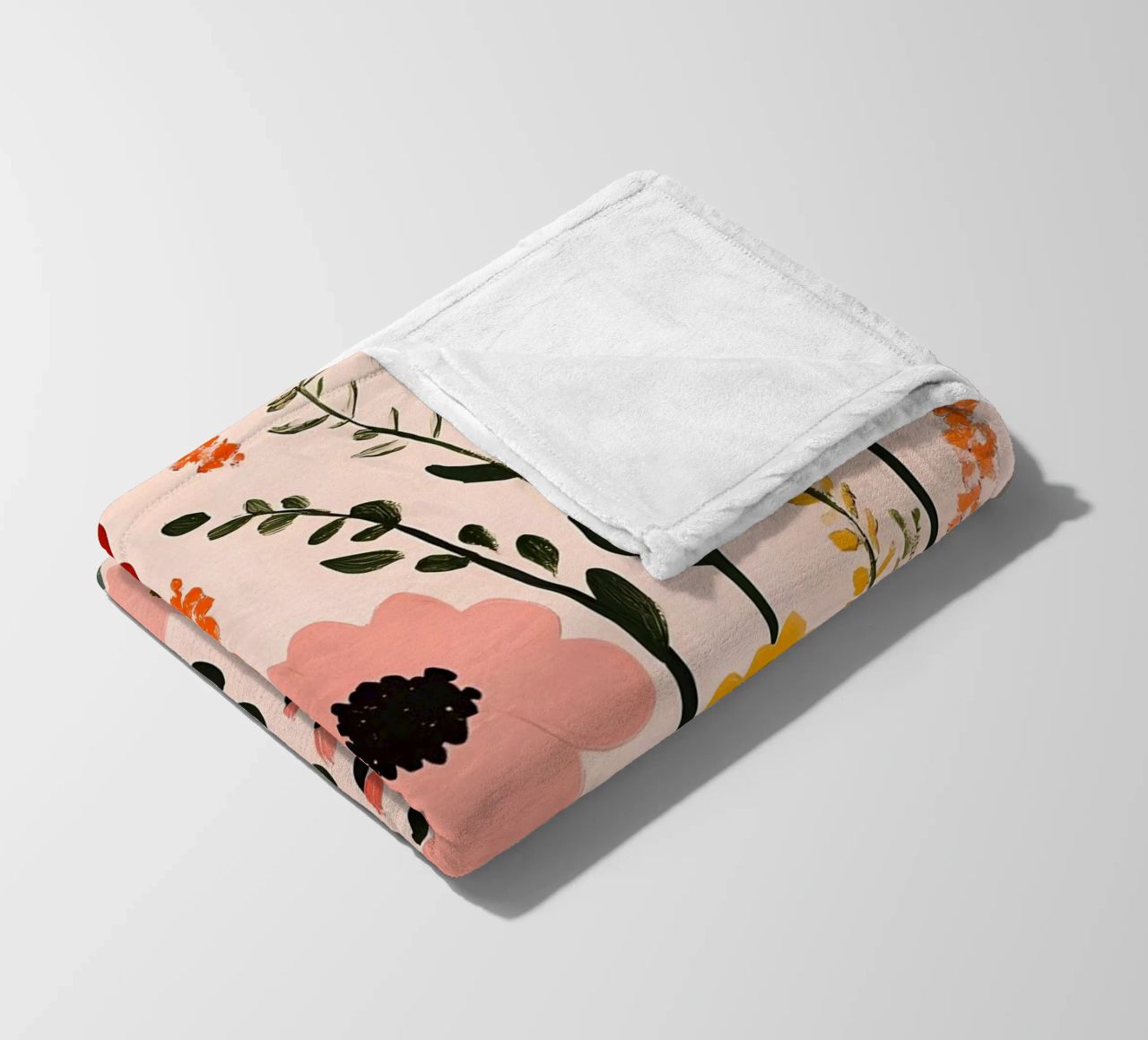 Wildblumen Fleecedecke von Olga Wildrose
