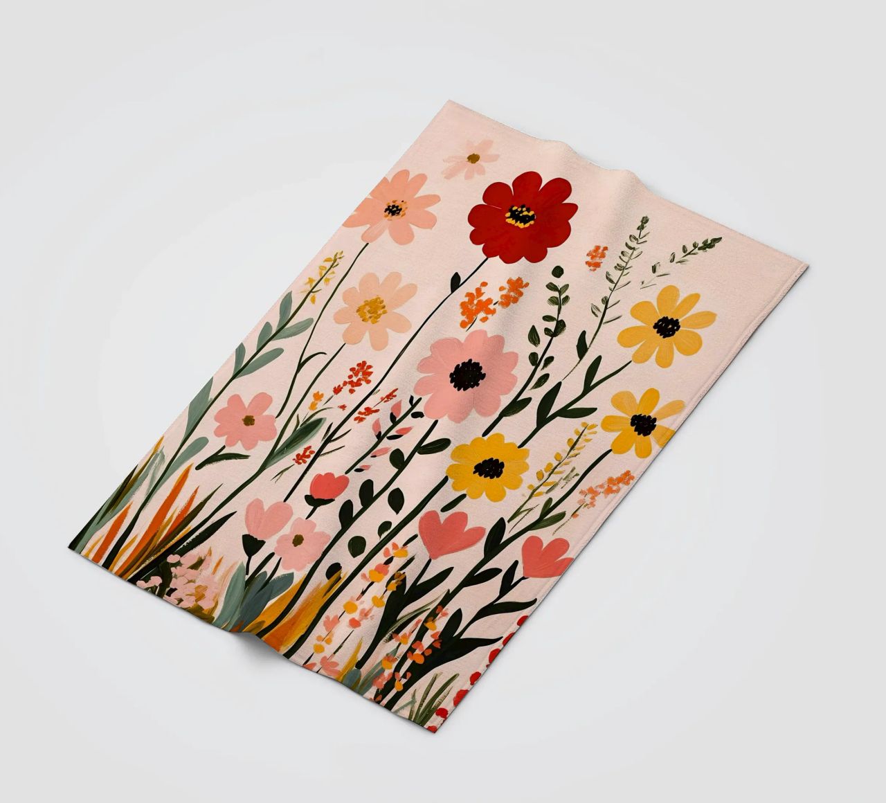 Wildblumen Fleecedecke von Olga Wildrose