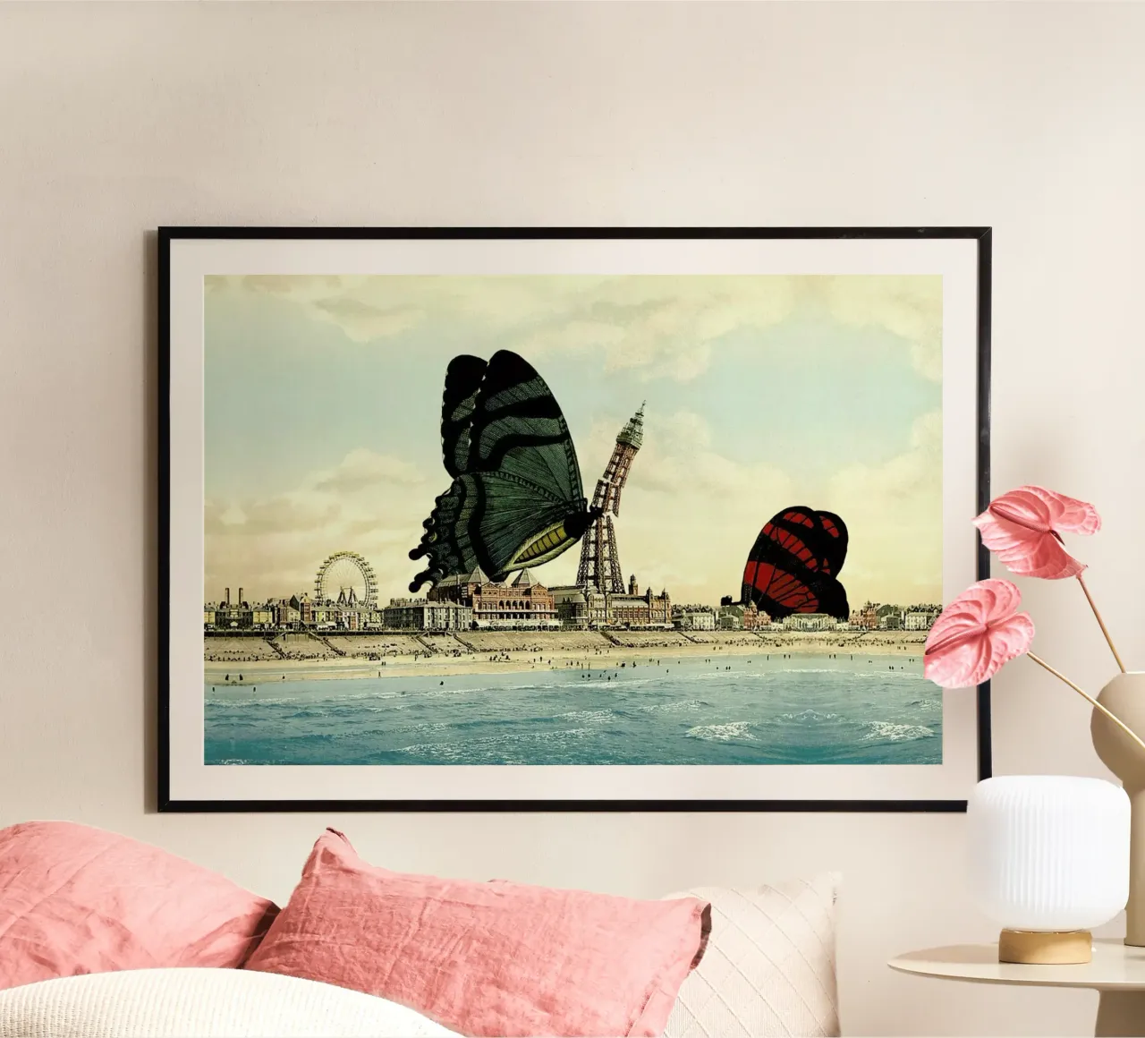 Blackpool poster con telaio in plastica da The Gently Unfurling Sneak