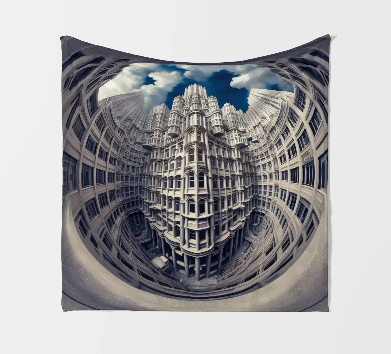 Sphere 025 - Futuristic Gothic Architecture manta de franela de Spheres