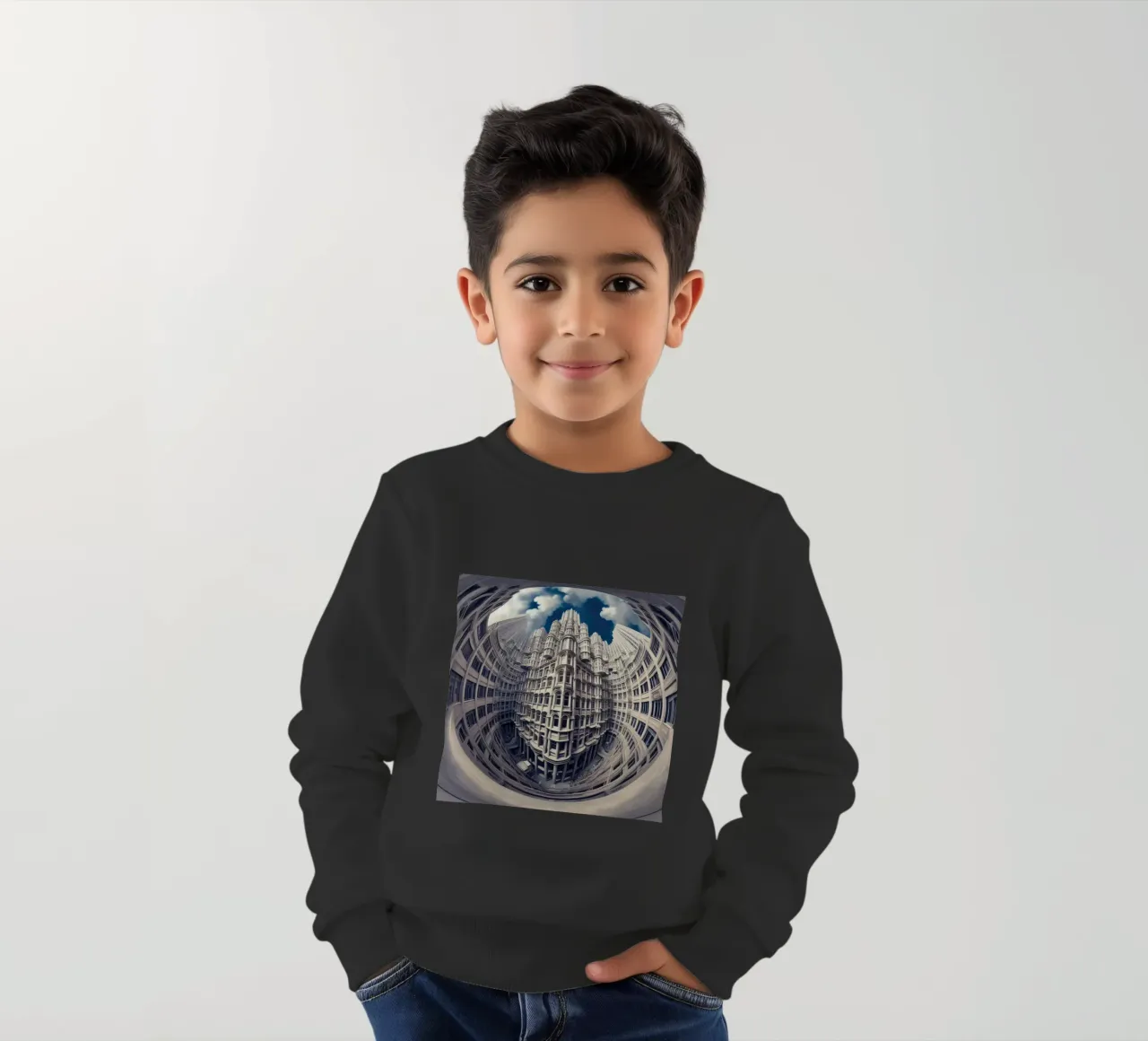 Sphere 025 - Futuristic Gothic Architecture felpa bambino da Spheres