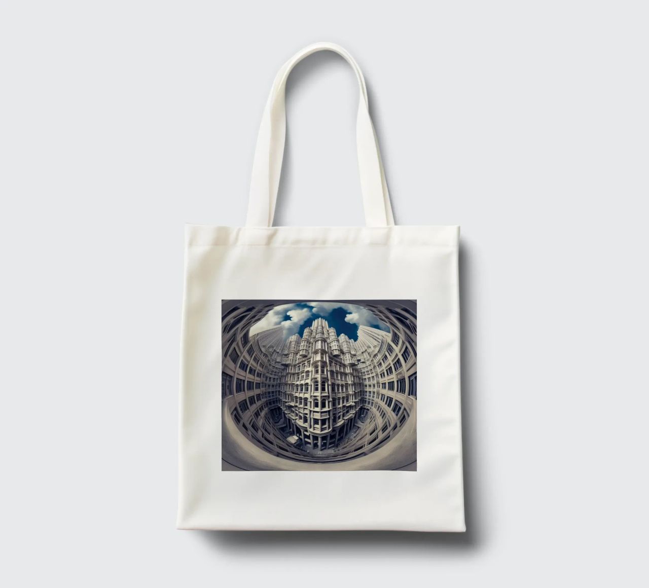 Sphere 025 - Futuristic Gothic Architecture borsa in juta da Spheres