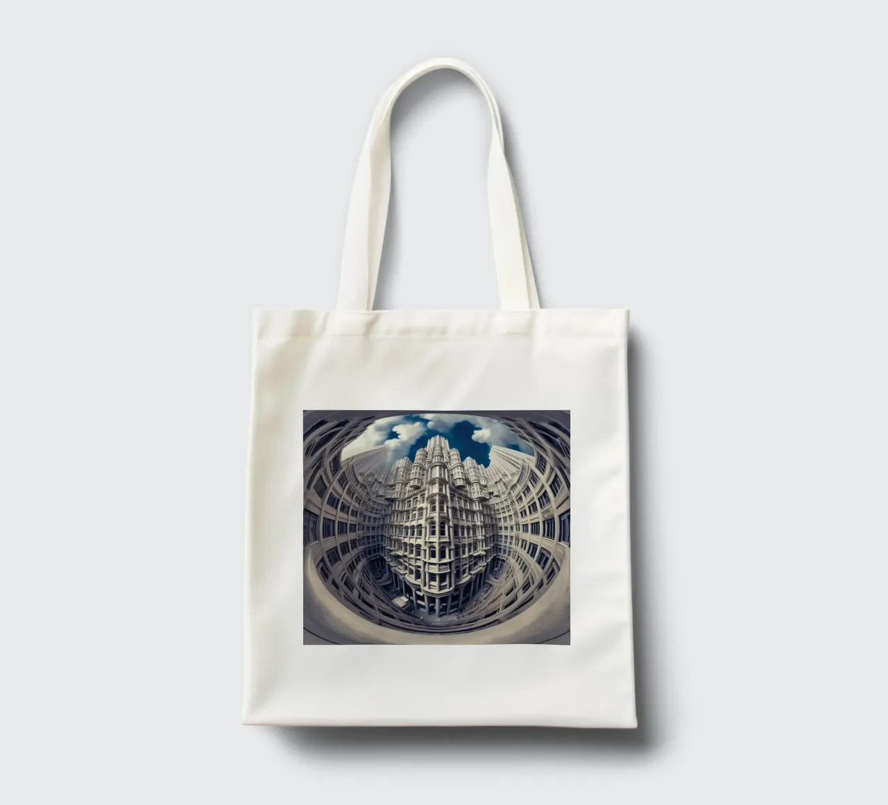 Sphere 025 - Futuristic Gothic Architecture borsa in juta da Spheres