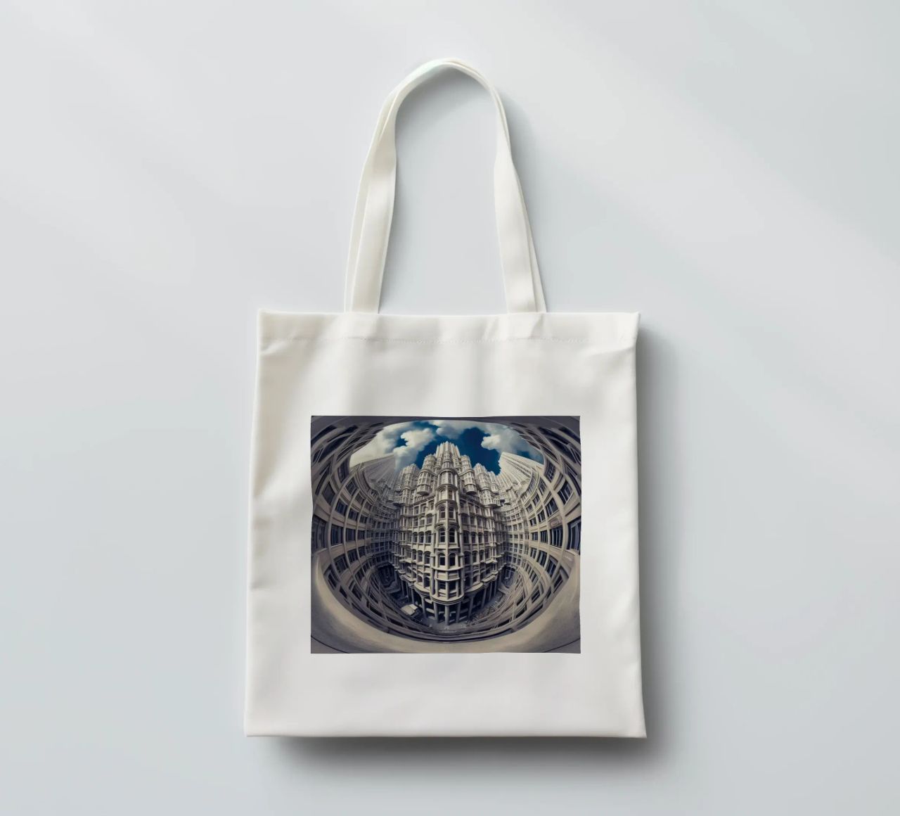 Sphere 025 - Futuristic Gothic Architecture borsa in juta da Spheres