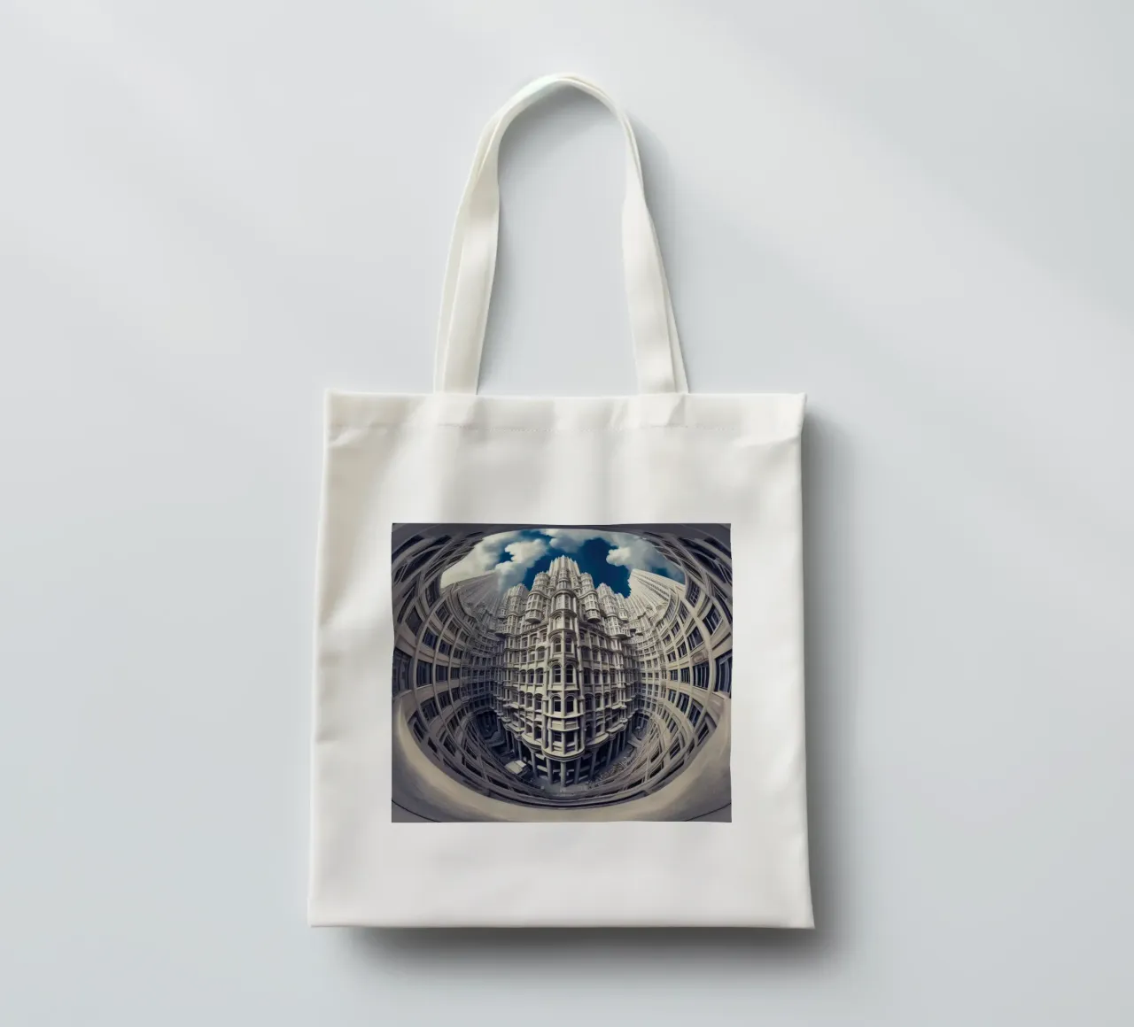 Sphere 025 - Futuristic Gothic Architecture borsa in juta da Spheres