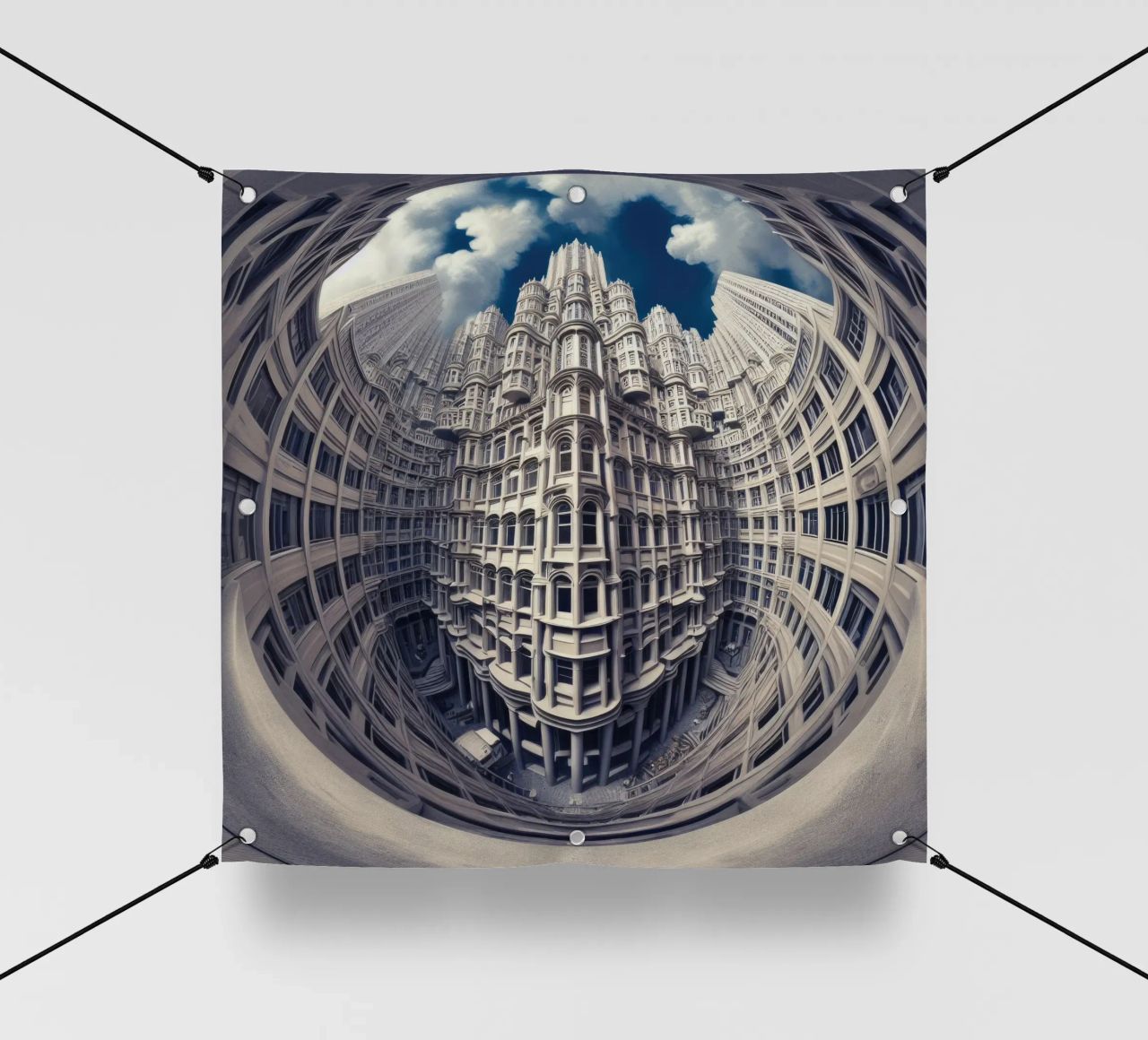 Sphere 025 - Futuristic Gothic Architecture telo in pvc da Spheres