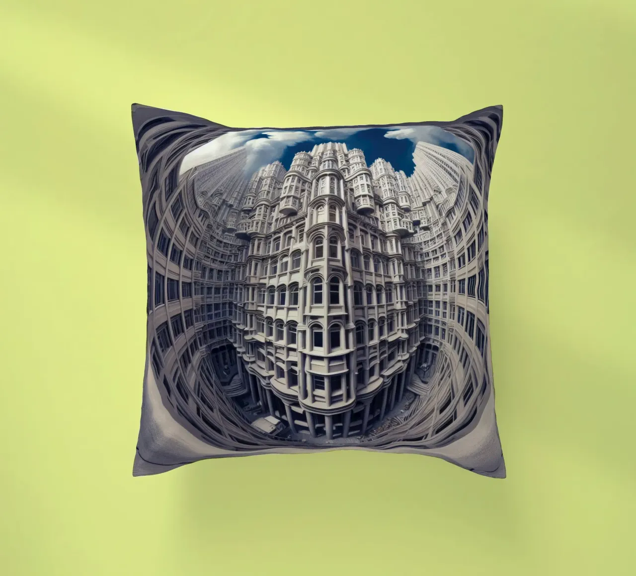 Sphere 025 - Futuristic Gothic Architecture cuscino da Spheres