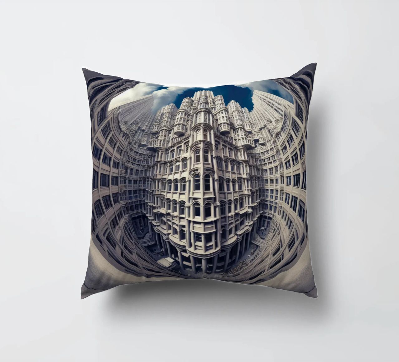 Sphere 025 - Futuristic Gothic Architecture cuscino da Spheres