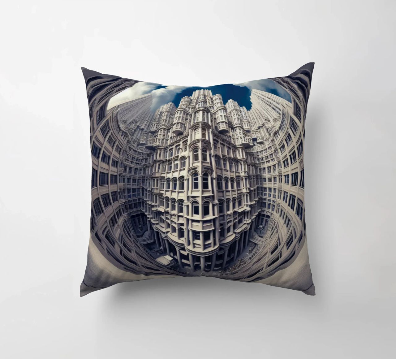 Sphere 025 - Futuristic Gothic Architecture cuscino da Spheres