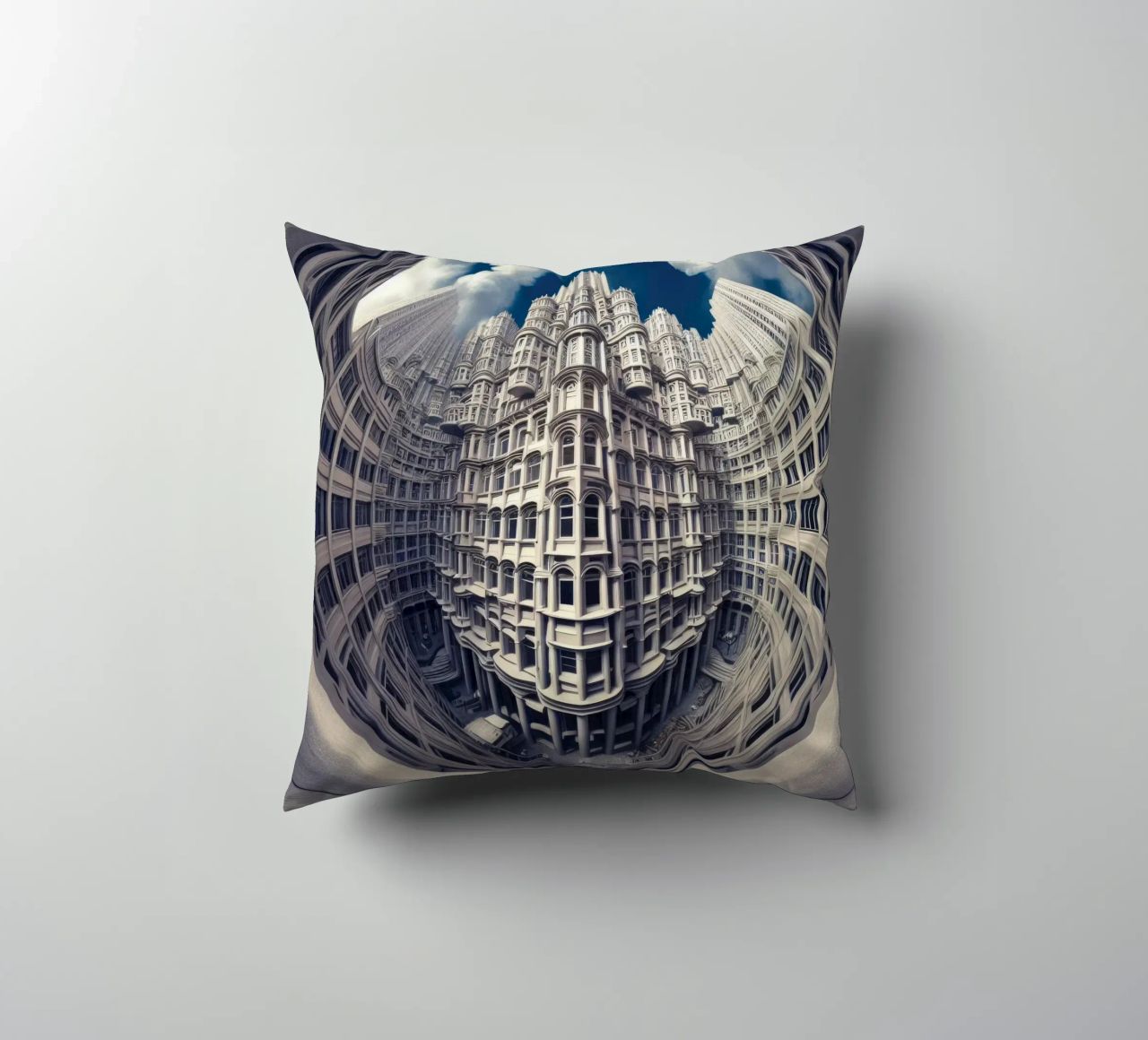 Sphere 025 - Futuristic Gothic Architecture cuscino da Spheres