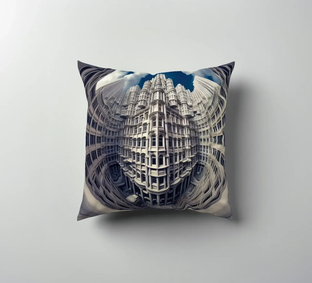 Sphere 025 - Futuristic Gothic Architecture cuscino da Spheres