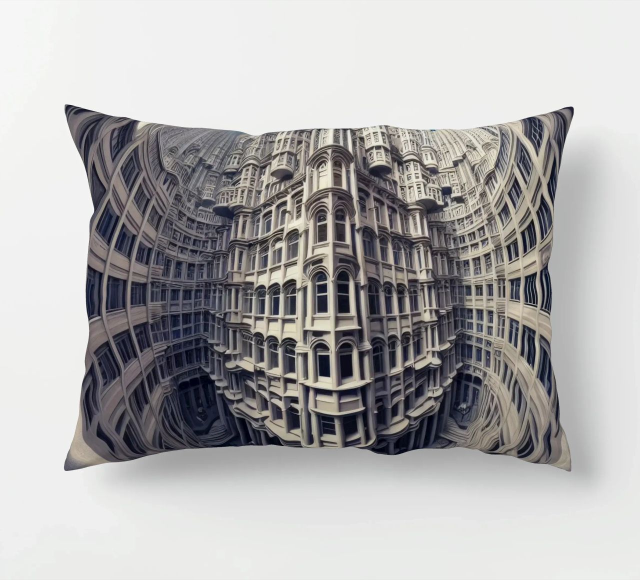 Sphere 025 - Futuristic Gothic Architecture cuscino da Spheres