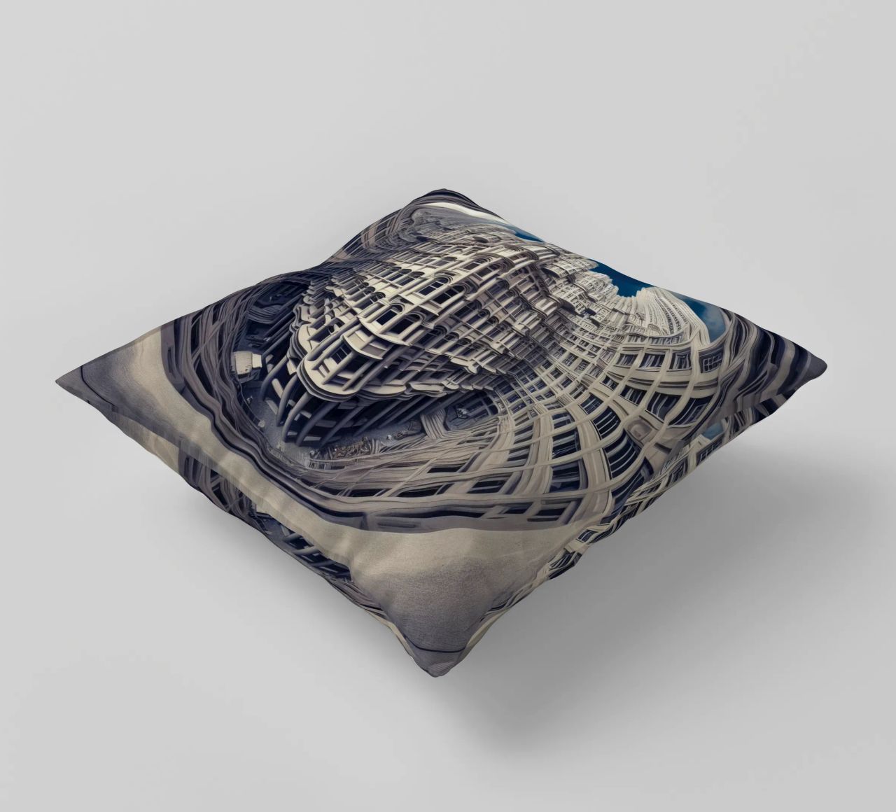 Sphere 025 - Futuristic Gothic Architecture cuscino da Spheres