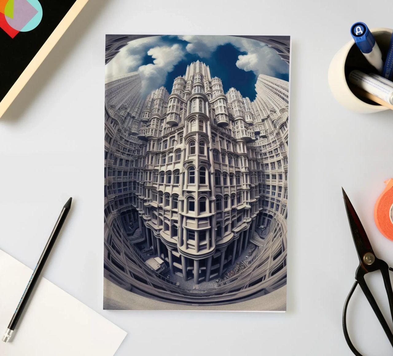 Sphere 025 - Futuristic Gothic Architecture notebook by Spheres