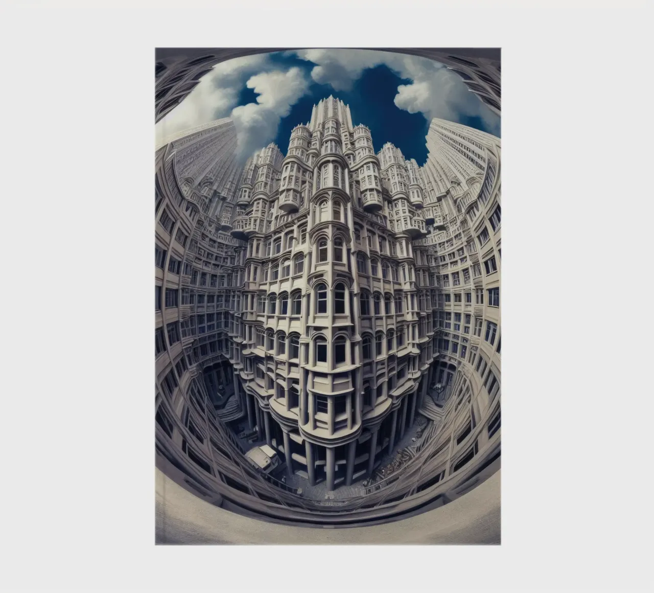 Sphere 025 - Futuristic Gothic Architecture notebook by Spheres