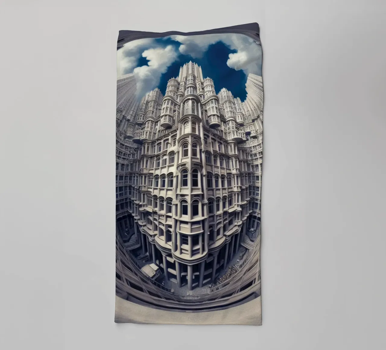 Sphere 025 - Futuristic Gothic Architecture asciugamano da bagno da Spheres