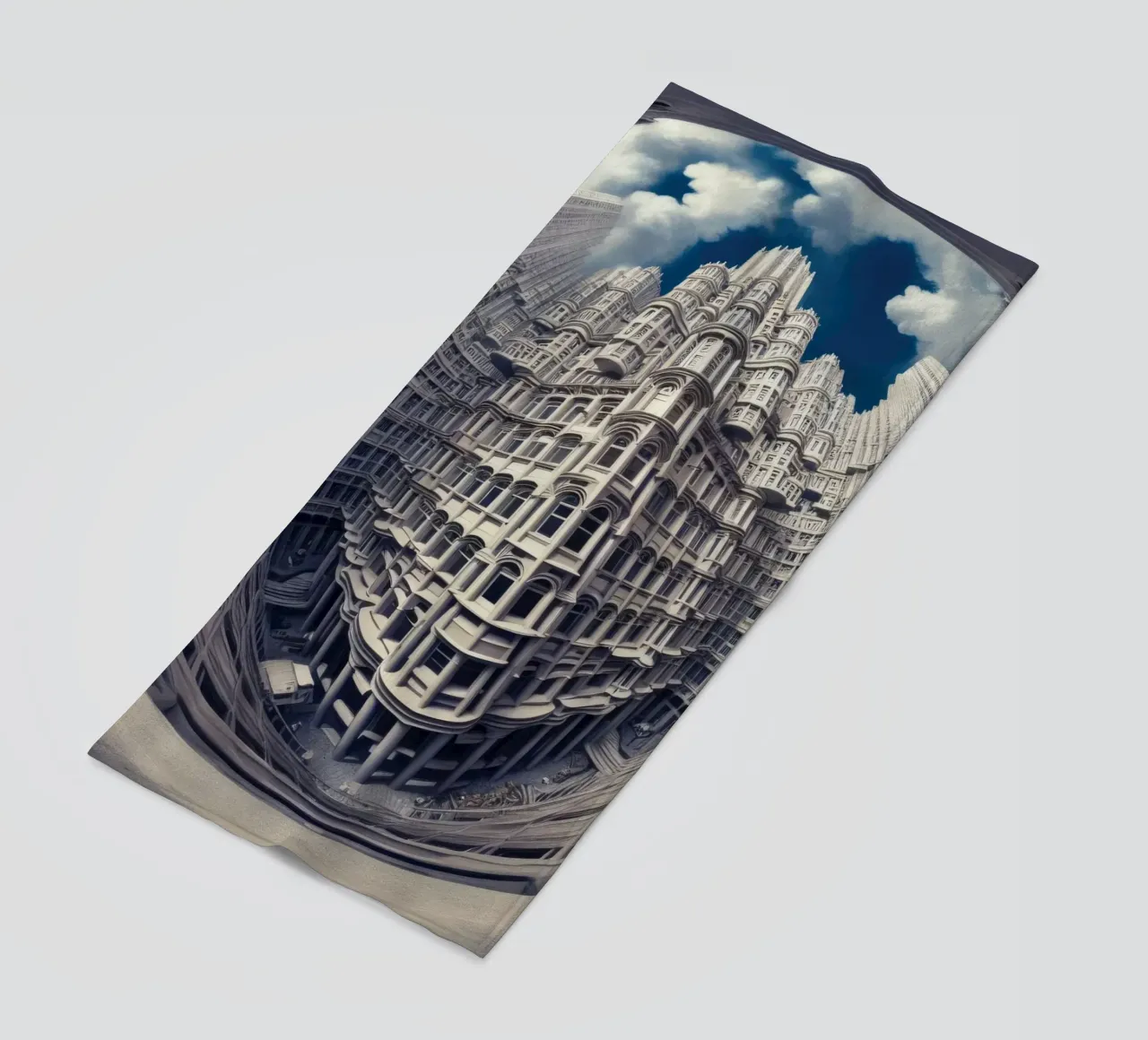 Sphere 025 - Futuristic Gothic Architecture Strandtuch von Spheres
