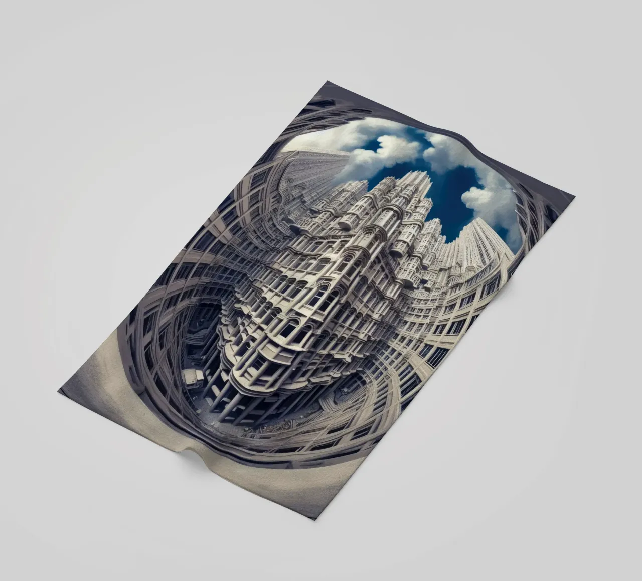 Sphere 025 - Futuristic Gothic Architecture Strandtuch von Spheres