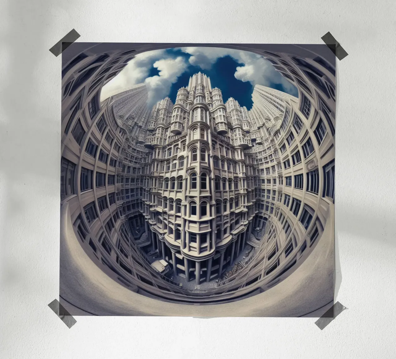 Sphere 025 - Futuristic Gothic Architecture carta hahnemühle da Spheres