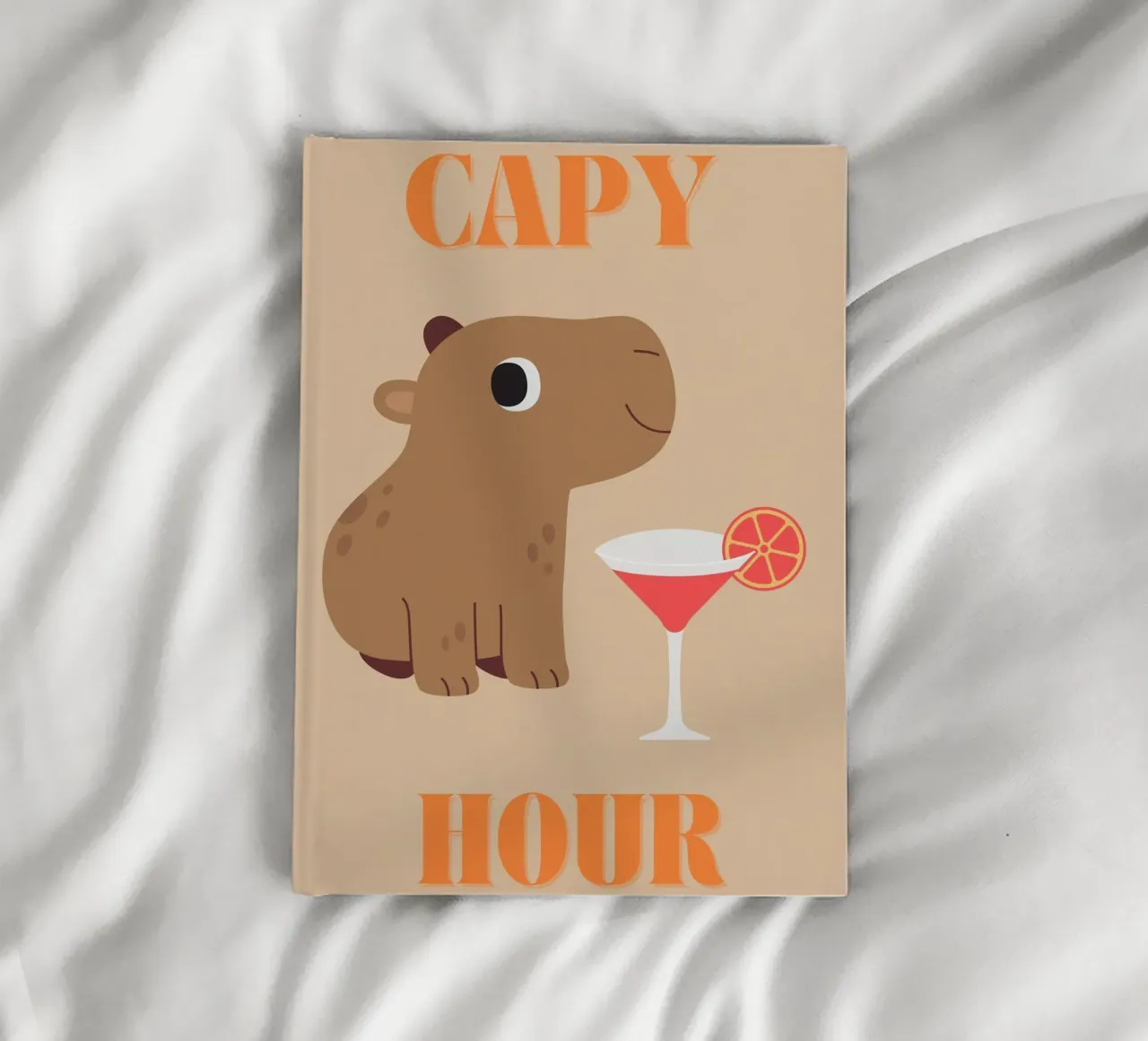 Capy Hour | Fun Capybara Print | Happy Hour notebook by PrintCessStudio