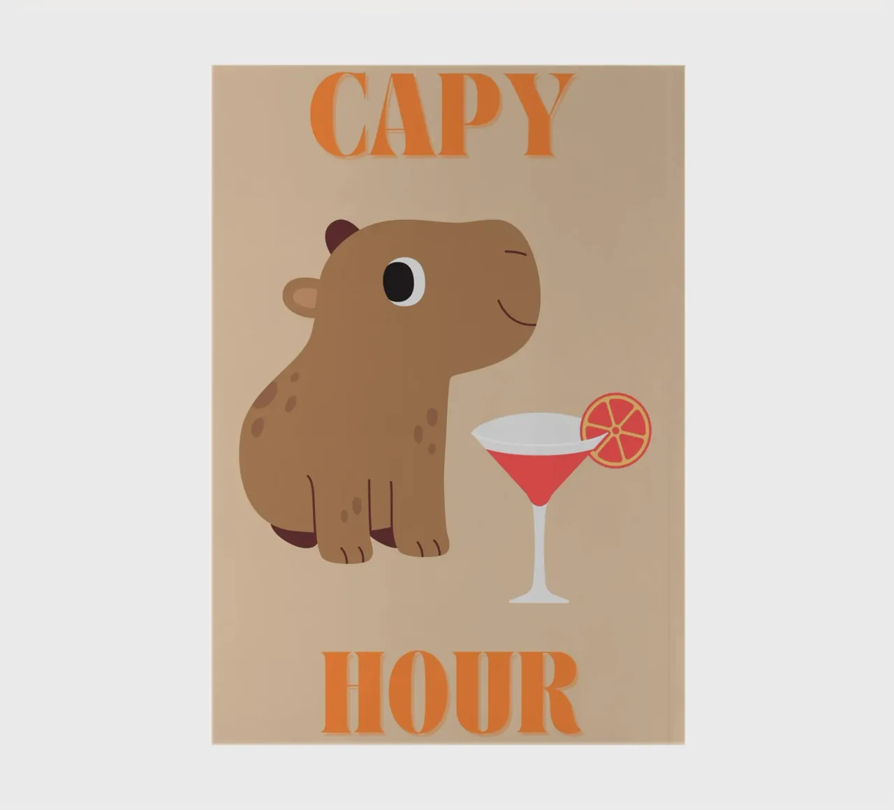Capy Hour | Fun Capybara Print | Happy Hour notebook by PrintCessStudio